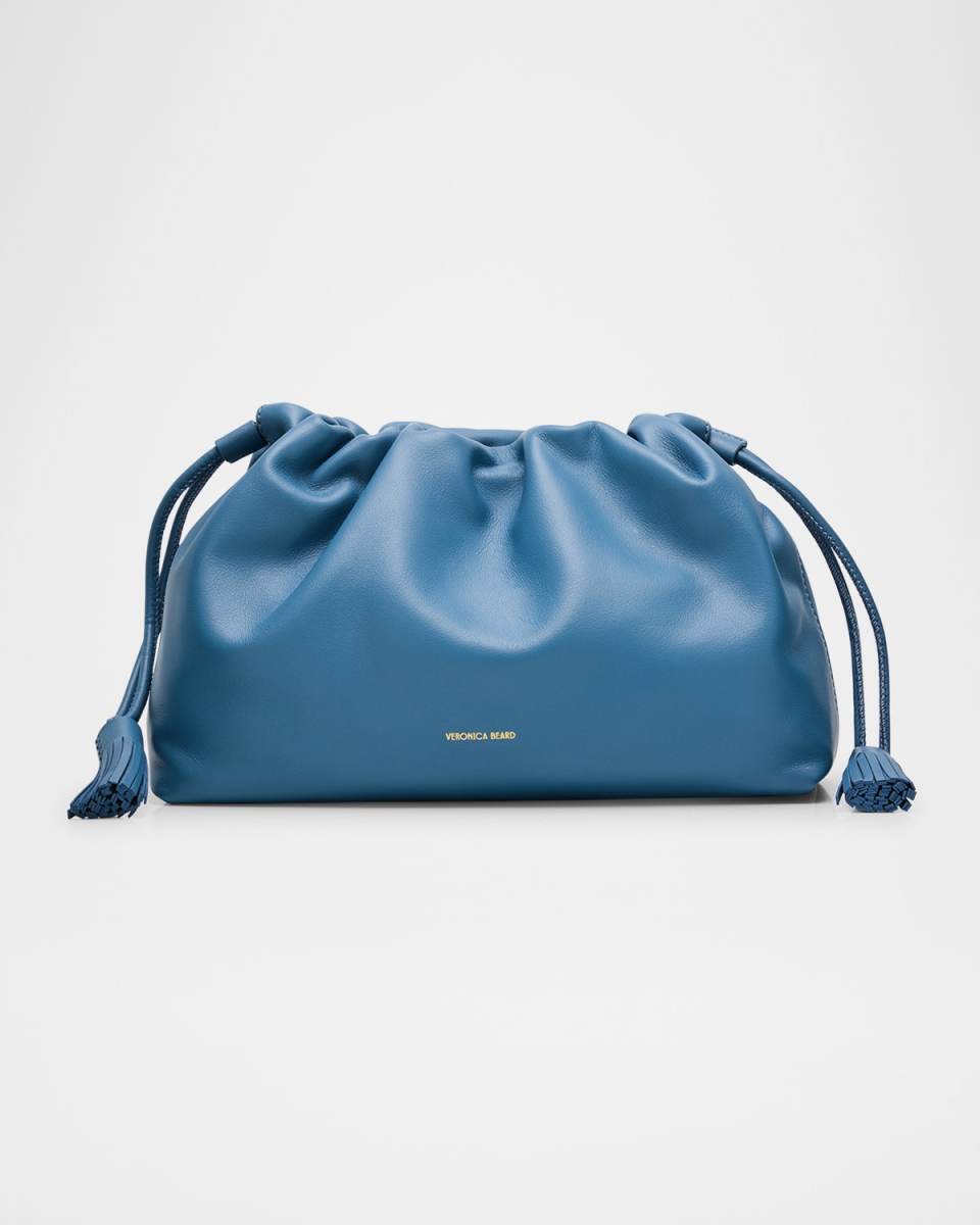Stash Ruched Leather Shoulder Bag